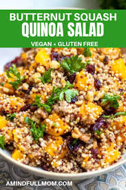 Harvest Quinoa Salad This Fall Quinoa Salad Is Made With Roasted Butternut Squash Dried Fall Quinoa Salad Autumn Salad Recipes Butternut Squash Quinoa Salad