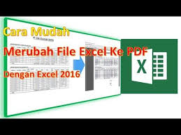 Cara Mengubah File Excel 2016 Ke Pdf Di 2020 Science