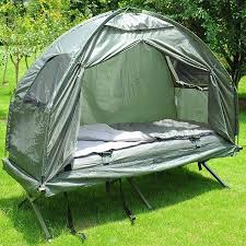 Outsunny Portable Camping Cot Tent With Air Mattress Sleeping Bag And Pillow Walmart Com In 2020 Family Tent Camping Camping Cot Camping Bed