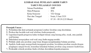 Soal Dan Kunci Jawaban Pat Ipa Smp Kelas 7 Kurikulum 2013 Didno76 Com