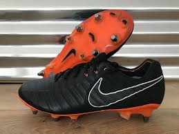 Nike Tiempo Legend Vii Elite Sg Pro Soccer Cleats Black Orange Sz Ah7426 081 Ebay Soccer Cleats Mens Boots Black Mens Soccer Cleats