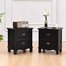 Camrose 2x Wooden Bedside Cabinet With Metal Cup Pull Handles Black 2 Drawer Pair Shop Designer Home Furnishings Pair of french louis style bedside tables. camrose 2x wooden bedside cabinet with metal cup pull handles black 2 drawer pair