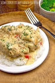 Slow Cooker Creamy Ranch Chicken Recipe Yummly Recipe Ranch Chicken Recipes Crockpot Chicken Thighs Slow Cooker Chicken