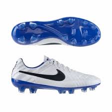 Nike Tiempo Legend V Ref Fg Soccer Cleats White Treasure Blue