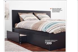 Ikea Bed With Pull Out Drawers In Black Queen Or King Size Malm Bed Malm Bed Frame Bed