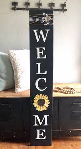 Excited To Share This Item From My Etsy Shop Wooden Welcome Sign Porch Sign Sunflower Welcome Sign Wooden Welcome Signs Porch Welcome Sign Diy Wood Signs
