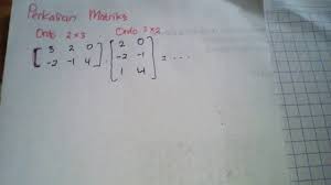 Perkalian Matriks Ordo 2x3 Dan 3x2 Youtube