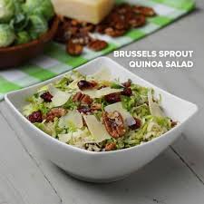 Brussels Sprout Quinoa Salad Recipe By Tasty Recipe Winter Salad Recipes Quinoa Salad Recipes Sprouting Quinoa