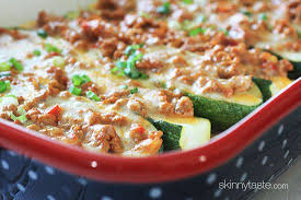 Taco Stuffed Zucchini Boats Recipe Recipes Taco Stuffed Zucchini Healthy