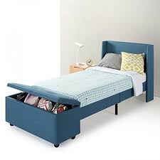Best Price Mattress Twin Bed Frame Modern Upholstered Platform Beds With Headboard And Bedside Storage Ottoman N Twin Bed Headboard Twin Bed Frame Bed Frame