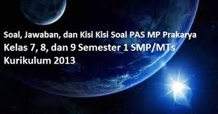 Soal Kunci Kisi Pas Prakarya Kelas 7 Semester 1 Smp Mts Kurikulum 2013 Tp 2020 2021 Gelap Terang
