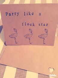 Flamingo Greeting Card Handmade Pun Card Birthday Card Pink Flamingo Party Pun Card Greeting Cards Handmade