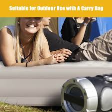 Twin Size Air Mattress Elevated Bed Inflatable Built In Pump Carry Bag Carry On Bag Air Bed Air Mattress