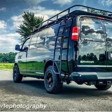 Van Solo Chevy Van Conversion Outfitted With Aluminess Gear Aluminess Roofrack Ladder Adventurevan Adventuremob Chevy Van Chevy Conversion Van Van