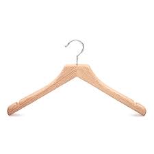 5 X Classic Natural Oak Top Hanger Wooden Coat Hangers Hanger Classic
