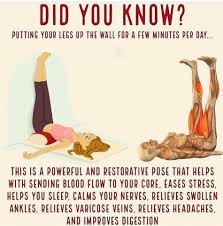 Feet Up The Wall Legs Against Wall 15min Minimum How To Relieve Headaches Health Fitness Legs Up The Wall