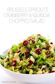 Brussels Sprouts Cranberry And Quinoa Salad Healthy Vegetarian Recipes Delicious Salads