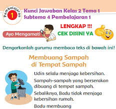 Lengkap Kunci Jawaban Kelas 2 Tema 1 Subtema 4 Pembelajaran 1 Kunci Jawaban Tematik Lengkap Terbaru Simplenews