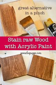 How To Stain Wood With Acrylic Paint Staining Wood Paint Stained Wood Acrylic Painting Diy