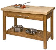 Unfinished Teak Wood Kitchen Island Table Stand With Storage And Drawer In Small Kitchen Plus Chrome Kitchen Work Tables Kitchen Prep Table Wood Kitchen Island