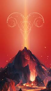 Horoscopes Aries Volcano H5 Background Material Aries Wallpaper Aries Art Aries Aesthetic