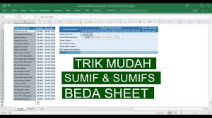 Rumus Sumif Dan Sumifs Beda Sheet Youtube
