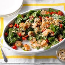 Shrimp Scampi Spinach Salad Recipe Spinach Salad Spinach Salad Recipes Salad Recipes