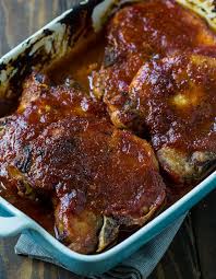 Easy Southern Oven Barbecued Pork Chops Baked Bbq Pork Chops Pork Chop Recipes Baked Barbecue Pork Chops