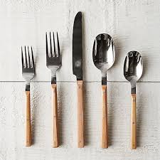 Wood Handle Flatware Set Wooden Flatware Flatware Set Wood Handle