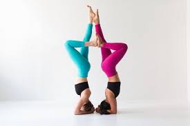 Supported Headstand Partner Yoga Partner Yoga Poses Yoga Poses For Two Easy Yoga Poses