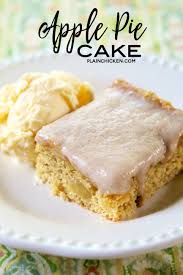 Apple Pie Cake Easy Apple Cake Topped With A Homemade Cinnamon Frosting So Good Took This To Apple Pie Cake Recipes Using Cake Mix Easy Apple Pie Filling