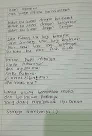 Buatkan Puisi Tentang Keagamaan Brainly Co Id