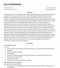 The jobs are flexible, pay well and offer plenty of perks. Retired Military Officer Resume Example Officer Resumes Livecareer