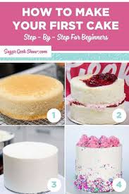 How To Decorate Your First Cake Step By Step Recipe In 2020 Cake Decorating For Beginners No Bake Cake Easy Cake Decorating