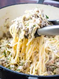 Ground Beef Carbonara An Easy Flavorful Pasta Recipe Recipe Beef Pasta Recipes Flavorful Pasta Pasta Recipes