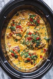 Crock Pot Tuscan Garlic Chicken Creamy Packed With Flavors And So Easy To Prep Chicken Crockpot Recipes Crockpot Recipes Slow Cooker Recipes