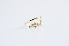 Zodiac Constellation Rings Adjustable 16kt Gold Or Silver Etsy Constellation Ring Gemini Ring Zodiac Rings
