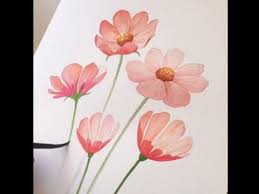 Lukisan cat air pasar kreatif bunga merah muda, bunga yang dilukis dengan tangan, bunga merah muda, perbatasan, merangkai bunga png. Cara Mewarnai Bunga Dengan Cat Air Untuk Pemula Youtube