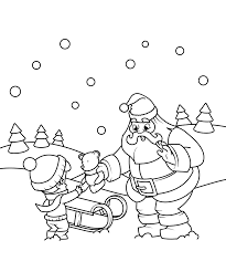 Babbo Natale Con Orsetto Lavoretti Di Natale Disegno Con Bambino Neve E Alberi Natale Disegni Bambini Di Natale