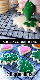 The Best And Easiest Sugar Cookie Icing Ever Only Two Ingredients Recipe In 2020 Sugar Cookie Icing Sugar Cookie Icing Recipe Cookie Icing Recipe