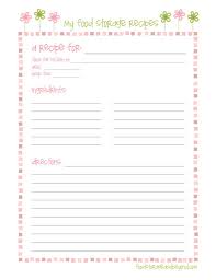 Fsb Full Page Recipe Card Recipe Cards Template Recipe Book Templates Printable Recipe Page