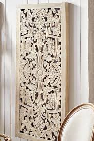 Cow Skull Wall Decor Silver Carved Wood Wall Art Skull Wall Decor Hand Carved Wood Decor