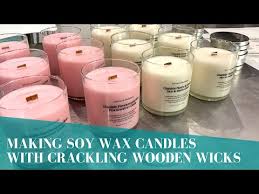 Making Soy Wax Candles With Crackling Wooden Wicks Youtube Wooden Wick Candles Soy Wax Candles Diy Wooden Wick