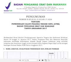 Bpom Soal Dan Pendaftaran Cpns Badan Pengawas Obat Dan Makanan 2017 Job Fair Lowongan Kerja 2020 Lulusan Smk Lulusan Sma Smp