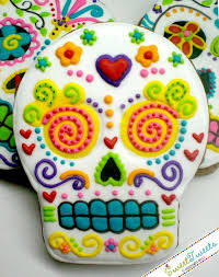 Day Of The Dead Craft Skull Designs Skull Cookies Belle Cake Cookie Decorating