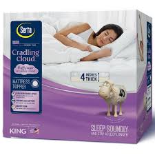 Serta 4 Inch Cradling Cloud Memory Foam Mattress Topper King Size Awesome Products Select Foam Mattress Topper Mattress Topper Memory Foam Mattress Topper