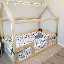 Twin House Bed Frame Mattress Slats Made In Us In 2020 House Frame Bed Toddler Bed Toddler House Bed