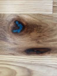 Colored Epoxy To New Hickory Floor We Used This Instead Of Wood Filler Hickory Flooring Colored Epoxy Wood Filler