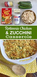 Rotisserie Chicken Zucchini Casserole Easy Dinner Recipe For The Family Recipe Easy Casserole Recipes Easy Dinner Recipes Crockpot