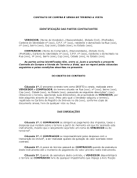 Contrato De Compra E Venda De Terreno A Vista Compra De Imovel Compra E Venda Venda De Imovel